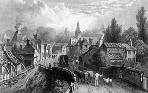 Chipping Ongar, Essex, inciso da Henry Adlard, 1832 da William Henry Bartlett