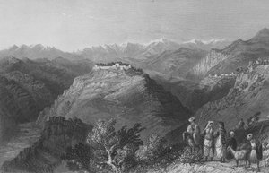 Djouni, o la Torre del Libano, una volta residenza di Lady Hester Stanhope da William Henry Bartlett