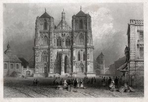 Duomo di Ratisbona (incisione) da William Henry Bartlett
