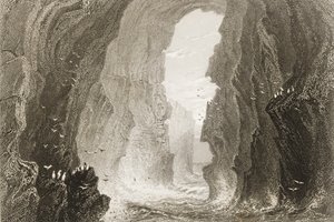 Grotta di Dunkerry, Contea di Antrim, Irlanda del Nord, da 