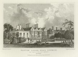 Easton Lodge, vicino a Great Dunmow, la sede del Visconte Maynard, Essex da William Henry Bartlett