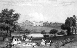 Hallingbury Place, Essex, inciso da Henry Wallis, 1832 da William Henry Bartlett