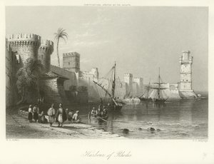 Porto di Rodi da William Henry Bartlett