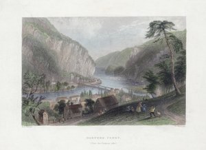 Harpers Ferry (dal lato del Potomac), pub. 1839 da William Henry Bartlett