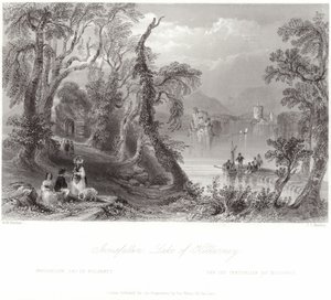 Innisfallen, Lago di Killarney da William Henry Bartlett