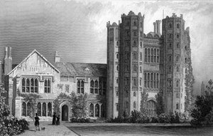 Layer Marney Tower, Essex, inciso da Henry Wallis, 1832 da William Henry Bartlett