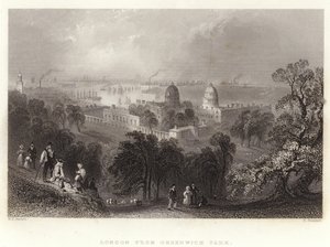 Londra dal Greenwich Park da William Henry Bartlett