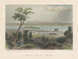 Montréal, dalla montagna da William Henry Bartlett