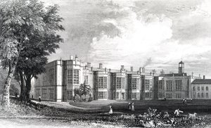 New Hall, vicino a Chelmsford, Essex, inciso da William Watkins, c.1832 da William Henry Bartlett