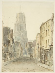 Veduta nord della chiesa di St Mary Redcliffe da Redcliffe Street, c.1825