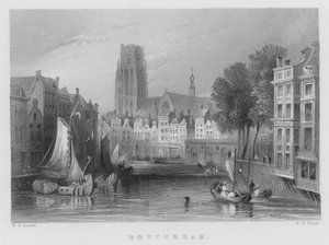 Rotterdam (incisione) da William Henry Bartlett