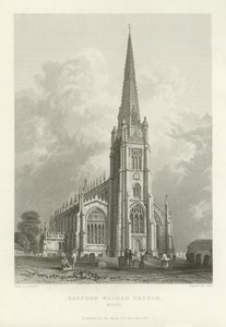 Chiesa di Saffron Walden, Essex da William Henry Bartlett