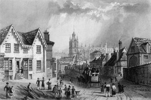 Saffron Walden, Essex, inciso da Charles Mottram, 1832 da William Henry Bartlett
