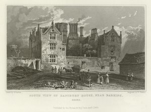 Veduta sud di Eastbury House, vicino a Barking, Essex