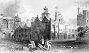Priorato di St. Osyth, Essex, inciso da John Rogers, 1832 da William Henry Bartlett