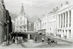 State Street, Boston, inciso da S.Lacey da William Henry Bartlett