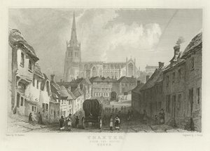 Thaxted, dal sud, Essex da William Henry Bartlett