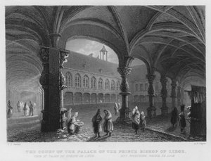 Il cortile del Palazzo del Principe Vescovo di Liegi da William Henry Bartlett