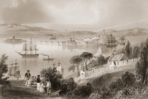 La baia di Cork (ora Cobh), contea di Cork, Irlanda, da 