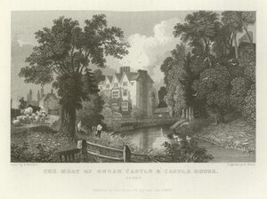 Il fossato del castello di Ongar e la casa del castello, Essex