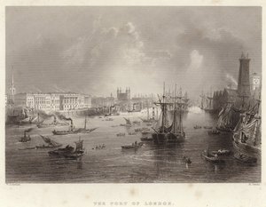 Il porto di Londra da William Henry Bartlett