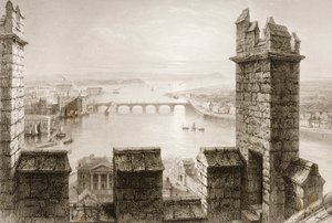 Il fiume Shannon e Limerick dalla Torre della Cattedrale, Contea di Limerick, da 