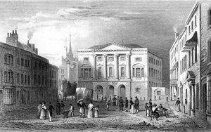 La Shire Hall, Chelmsford, Essex, inciso da Samuel Lacey da William Henry Bartlett