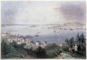 Vista di Halifax - in "Canadian Scenery illustrated" di William Henri Barlett, ed. George Virtue