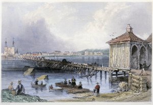 Vista di un ponte sul fiume Richelieu a St John