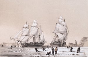 Aspetto notevole nel cielo sempre opposto al sole (in alto) e Il Pollice del Diavolo, navi che perforano e si muovono nel pack (in basso) da 