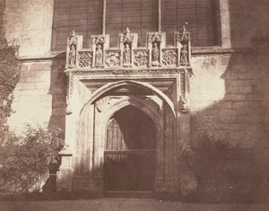 Una porta antica, Magdalen College, Oxford da William Henry Fox Talbot
