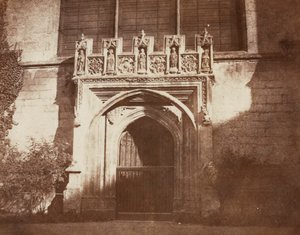 Antica porta, Magdalen College, Oxford, 1843 da William Henry Fox Talbot
