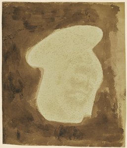 [La testa di Cristo da un dipinto su vetro]. da William Henry Fox Talbot