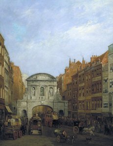 Temple Bar dalla Strand, Londra da William Henry Haines