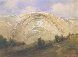 Strati piegati, un grande arco geologico, Colorado da William Henry Holmes