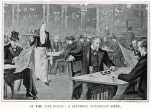 Al Cafe Royal: una scena del sabato pomeriggio, c.1900