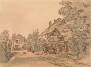 Una strada in un villaggio di campagna da William Henry Hunt