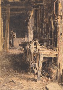 Interno di un fienile da William Henry Hunt