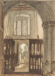 Interno del campanile della chiesa di Bushey