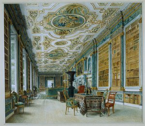 La vecchia sala da ballo, ora la biblioteca, Chatsworth da William Henry Hunt