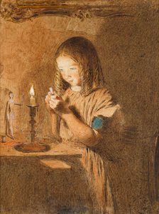 Infilando un ago: la giovane sarta, c.1845