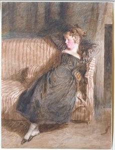 Giovane Ragazza Addormentata su un Divano da William Henry Hunt
