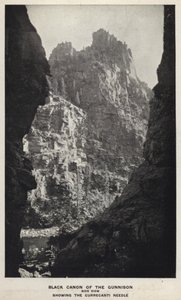 Canyon del Colorado: Black Canon del Gunnison, vista laterale, mostrando l