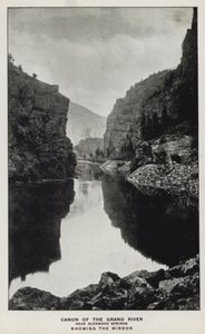 Canyon del Colorado: Canyon del Grand River, vicino a Glenwood Springs, che mostra lo specchio da William Henry Jackson