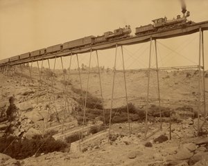 Ponte di Dale Creek, ferrovia Union Pacific da William Henry Jackson