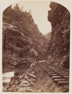 Vista di una ferrovia nelle Montagne Rocciose, c.1865 da William Henry Jackson
