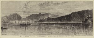 Missione anti-schiavitù di Sir Bartle Frere, vista di Mascate, Arabia da William Henry James Boot