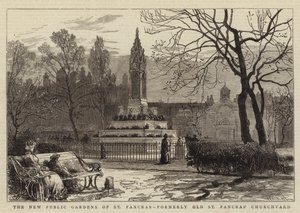 I nuovi giardini pubblici di St Pancras, ex cimitero della vecchia chiesa di St Pancras da William Henry James Boot