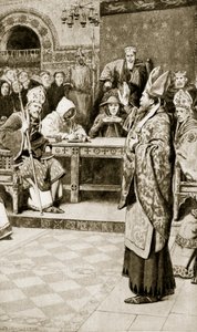 Jocelyn, Vescovo di Glasgow, a Northampton, 1176, illustrazione da 