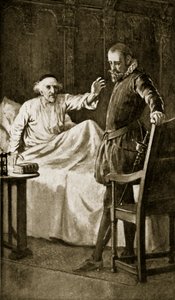 Knox sul letto di morte, novembre 1572, illustrazione da 